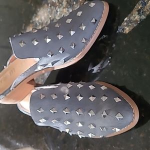 Mi.iM Gray STUDDED MULES